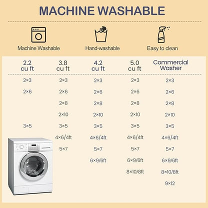 CAPALOCA Machine Washable Rugs Nursery Rug 5x7 Cute Girl Non Slip Low Pile Water Repellent Soft Print Pattern for Bedroom Indoor Decor Kids Playroom Coffeebeige