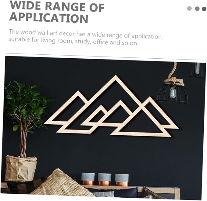 Cabilock Wooden Mountain Wall Art Decor Creative Wooden Wall Panel for Home Office and Living Room Unique Housewarming Abstract Nature-inspired Decoration