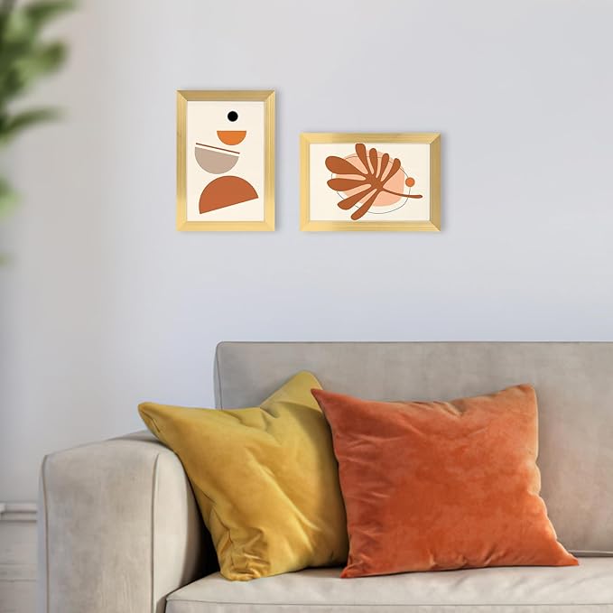 Hoikwo 18 Packs 4x6 Gold Multi Plastic Picture Frames Set with Plastic Cover for Family Photos, Artwork, Light Weight Bulk 4 by 6 Frames Pack for Wall Hanging and Table, Stylish Picture Frames