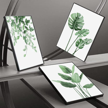 MPLONG 3 Piece Green Plants Poster Canvas Frame Wall Art Suitable for Room Decor Aesthetic Living Room Bedroom Bathroom Office and Other Wall Decor, Size: 16" x 24" X 3 Pieces