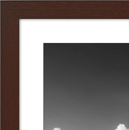 Americanflat 11x17 Picture Frame with Polished Plexiglass - Set of 5 - Use as 9x15 Frame with Mat or Display 11x17 Photo Without Mat - Galleria Collection - Picture Frames for Wall Display - Mahogany
