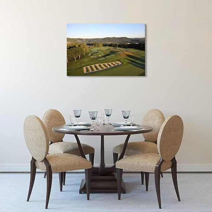 Oakmont Country Club Golf Courses Wall Art for Living Room Bedroom Bathroom Home Decorations Golf Art Golf Course Picture Poster Framed Artwork Canvas Prints Ready to Hang(18''H x 24''W)
