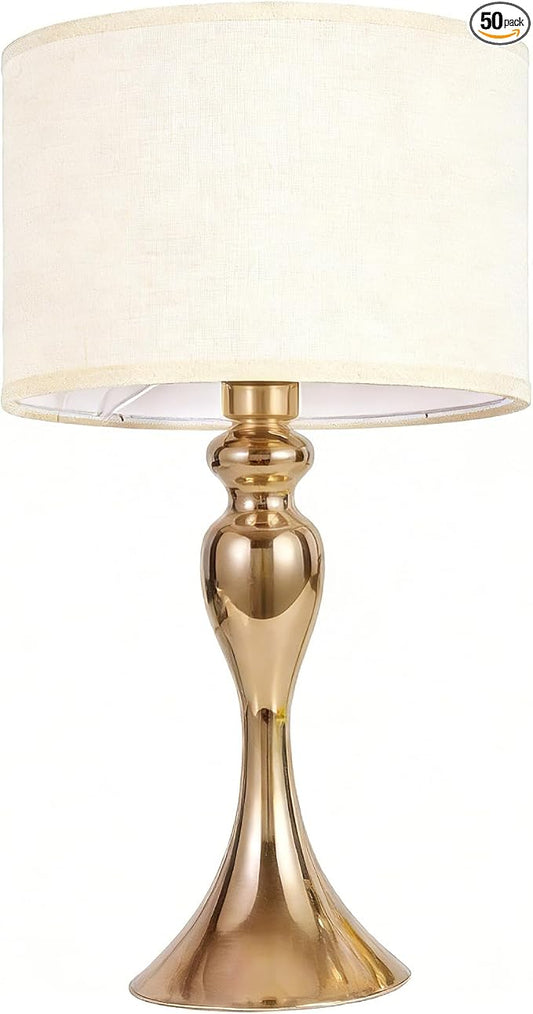 Gold Table lamp Single mid Century Modern Unique Decorative Cylinder smart end Side Bedside Night Cream dimmable for Bedroom