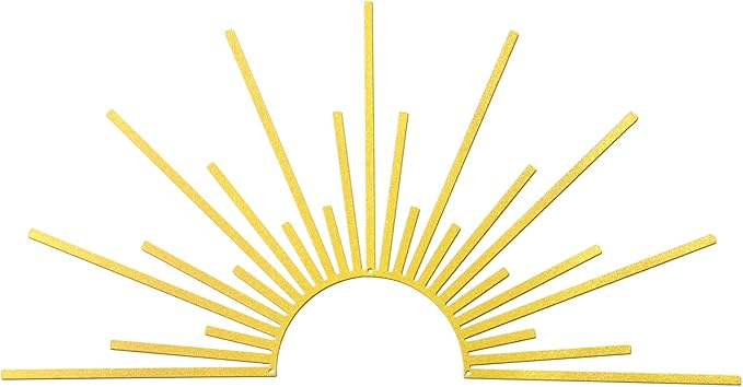 Bnesi Sun Metal Wall Art Sun Wall Decor Gold Metal Decor for Living Room Bedroom Modern Home Decor Unique Housewarming Gift for Minimalist Boho Style Home Art Lovers (Gold)