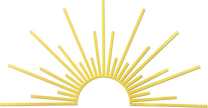 Bnesi Sun Metal Wall Art Sun Wall Decor Gold Metal Decor for Living Room Bedroom Modern Home Decor Unique Housewarming Gift for Minimalist Boho Style Home Art Lovers (Gold)