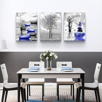 TTHYUEWS Canvas Wall Art - Modern Decor for Living Room, Bedroom & Office - Abstract Black & White Prints, 3 Piece Stretched and Framed