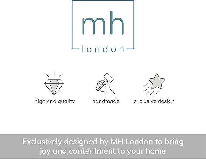 MH London Charles Wall Medallion - Large Wood Wall Art, Exclusively Designed, Hand Carved, Contemporary White Design for Living Room, Bedroom and Kitchen