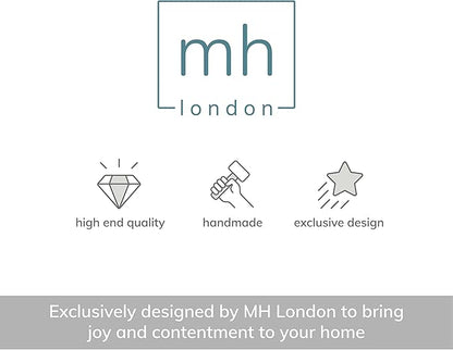 MH London Charles Wall Medallion - Large Wood Wall Art, Exclusively Designed, Hand Carved, Contemporary White Design for Living Room, Bedroom and Kitchen