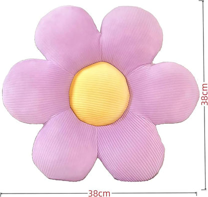 Daisy Flower Pillow, Floor Pillows, Lavender Flower Shaped Throw Pillow Preppy Cushions for Sofa, Couch, Bed, Home Decor 15.35In