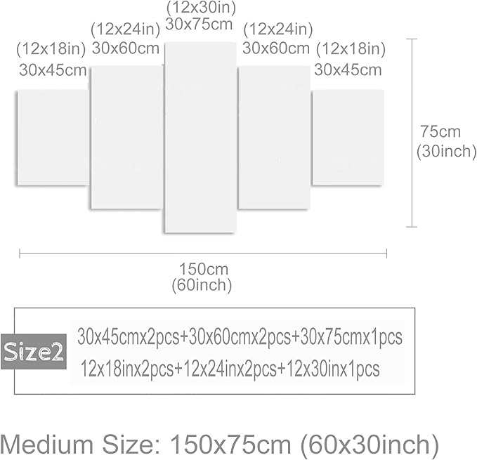 LUDUHU Love Sanctuary Canvas Print Wall Art - 5 Pieces Sweet Home Sign Wall Art,white Home Sweet Heart Painting,modern Family Wall Decor (G,Oversize 60x30inch)
