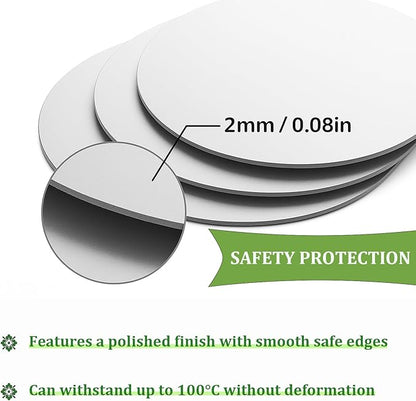 Set of 10 Round Mirrors for Centerpieces, 12 Inch Silvery Acrylic Mirrors Candle Plate Circle Mirror Trays for Wedding Party Home Mirror Centerpieces for Table