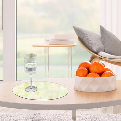 10" Round Mirror Plates, Circle Mirrors for Table Centerpieces & Wedding Decorations, 2mm, 12 Pack