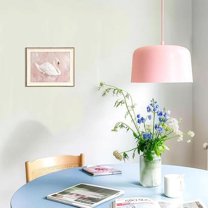 Uniro Framed Canvas Wall Art Swan Decor, Vintage Wall Art Animal Oil Painting Bathroom Wall Decor, White Swan Vintage Art Prints for Pink Room Decor, Pastel Pink Coquette Room Decor for Nursery, Bedroom, Girly R.oom D.ecor- 10x12 inches