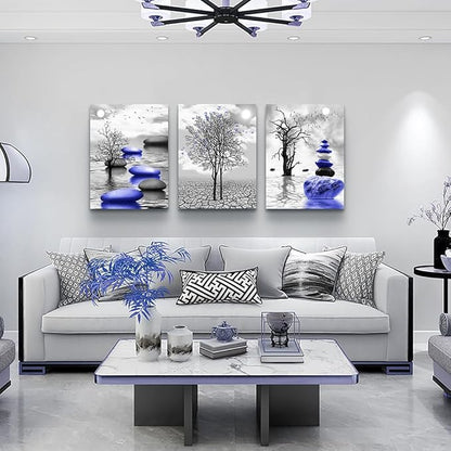 TTHYUEWS Large Wall Art - Modern Decor for Living Room, Bedroom & Office - Abstract Black & White Canvas Prints (3 Piece Set)