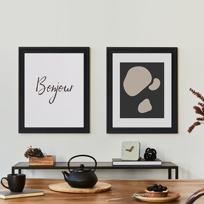 5x7 Picture Frame set of 3， Modern Style Wooed Frame Black,Table Top or Wall Mount best gift