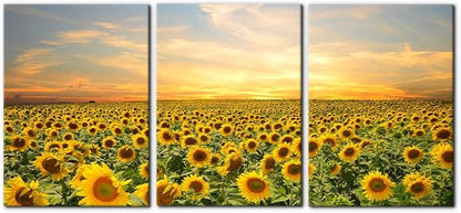 Pacimo Sunflowers Canvas Prints Wall Art Landscape Pictures Painting Prints on Canvas Yellow Flowers Modern Artwork for Living Room Bedroom Home Office Decor Stretch Framed Ready to Hang - 20"x28"x3