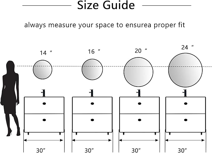 LYYYXGYP Black Round Wall Mirror for Bathroom 30x30 Inches Stainless Steel Metal Frame Mirror for Wall Hanging Wall Mounted Mirror