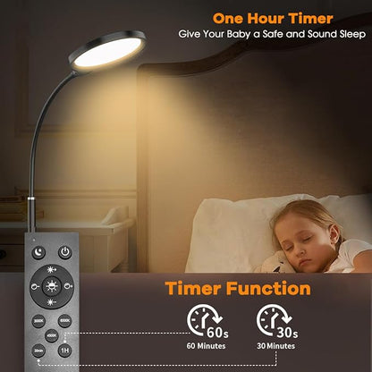 LED Floor Lamps with Remote Dimmable Timing Eye Care Standing Reading Lamp for Living Room Bedroom Office