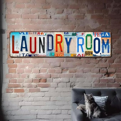 Laundry Room Signs Wall Decor - Laundry Sign for Laundry Room Decor 16x4 inch Laundry Rules Plaque