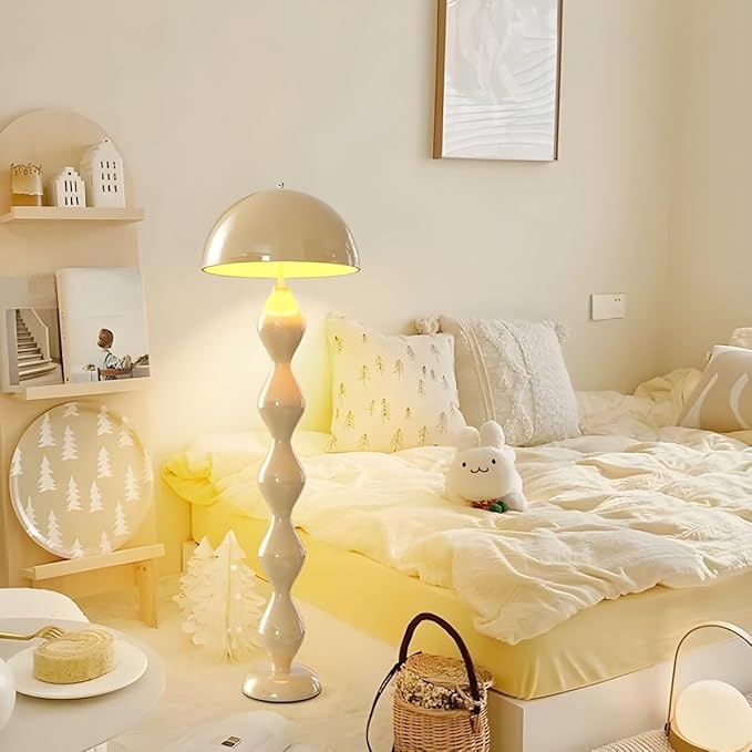 Modern Floor Lamp, Modern Standing Corner Lamp with Iron Lampshade, Tall Lamp Mid Century Standing Lamp with Foot Switch for Bedroom Reading Living Room (Green, Bulb Not Included)