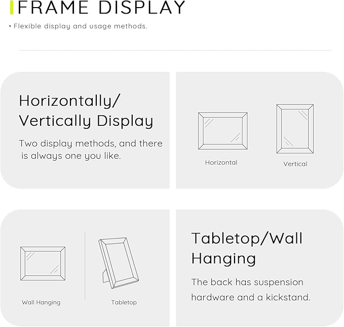 Picrit 5x7 Picture Frame Set of 12, Wall Gallery 5 x 7 Photo Frames without Mat, Multi Photo Display for Home Decor, Black