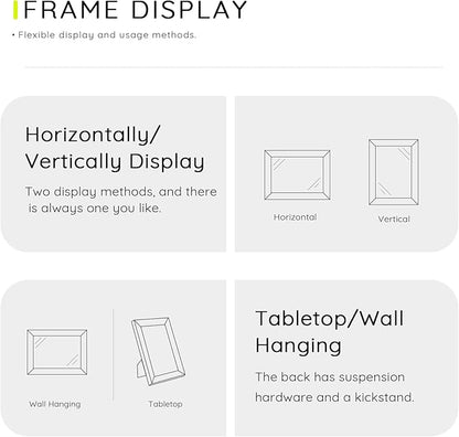 Picrit 5x7 Picture Frame Set of 12, Wall Gallery 5 x 7 Photo Frames without Mat, Multi Photo Display for Home Decor, Black