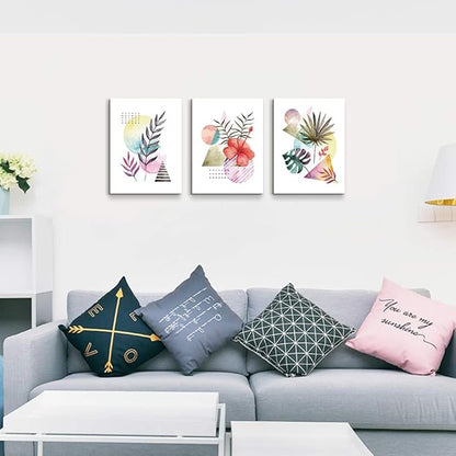 Wall Decor For Living Room Canvas Wall Art For Bedroom Fashion Wall Decorations For Kitchen Abstract Watercolor Paintings Bathroom Canvas Art Flowers Pictures Artwork Girls Room Home Decor 3 Pieces