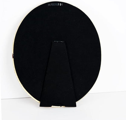 Oval Resin Vintage Mirror, Wall Mounted Decorative Mirror for Entryway, Hallway, Bedroom Oval Mirror 11.8x10 inch (Gold)