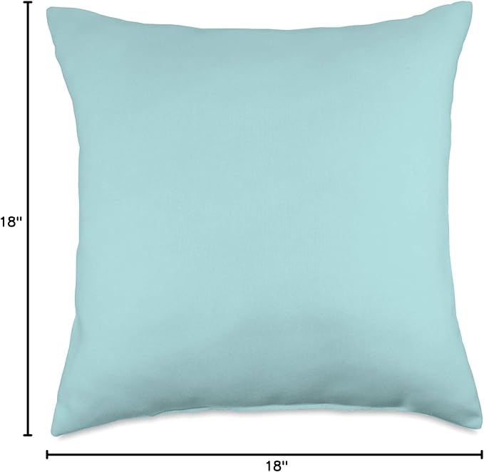 Simple Chic Solid Color Aqua Turquoise Teal Blue Throw Pillow