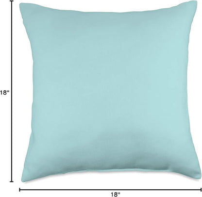 Simple Chic Solid Color Aqua Turquoise Teal Blue Throw Pillow