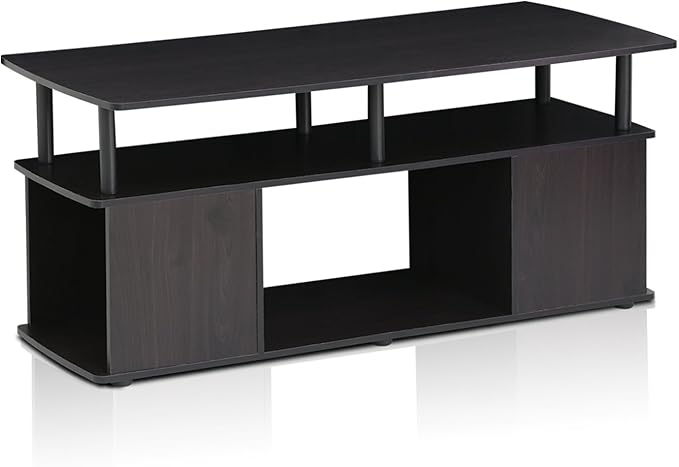 Furinno JAYA TV Stand for TVs up to 50 Inch with Open Storage, Blackwood