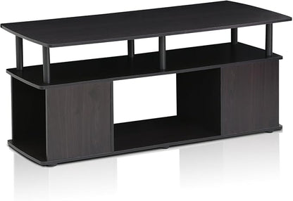Furinno JAYA TV Stand for TVs up to 50 Inch with Open Storage, Blackwood