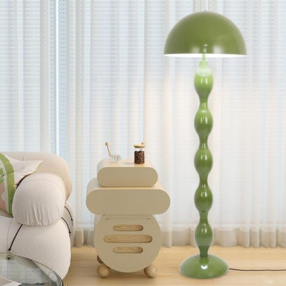 Green Floor Lamp for Living Room,59in Modern Cream Style Led Floor Light,3 Colors Unique Mushroom Floor Lamp,Tall Standing Light for Bedroom,Office,Corner(Bulb not Included)