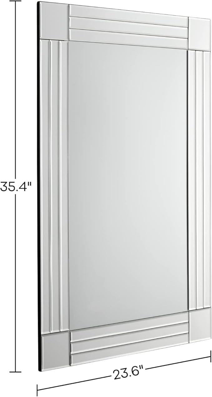Decorative Mirror - 36"x24" Gorgeous Silver Mirror for Wall Bedroom, Bathroom, Living Room and Dining Room