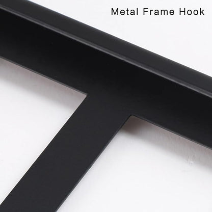 AMAATE Black Metal Wall Art, 4 Pieces Minimalist Geometric Mountain Line Art Sculpture, Hollowed Out Abstract Modern Metal Hanging Decor for Living Room Bedroom Office 17.7" X 26.4" in