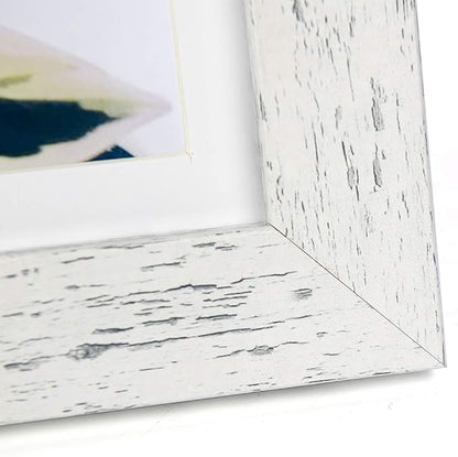 Rustic White 5x7 Picture Frame set of 3,Display 5x7 without Mat or 4x6 with Mat