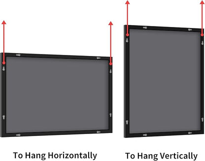 KOCUUY Black Mirror, 24x30 Inch Rectangle Bathroom Mirror for Over Sink, HD Tempered Glass, Anti-Rust Frame, Modern Design for Bathroom, Bedroom, Living Room, Entryway, Hang Horizontal/Vertical