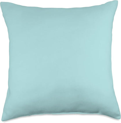 Simple Chic Solid Color Aqua Turquoise Teal Blue Throw Pillow