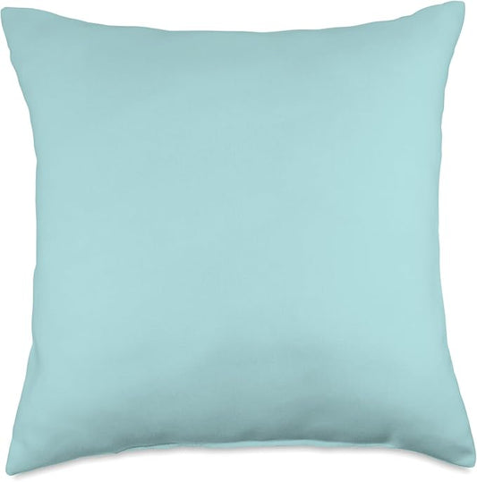 Simple Chic Solid Color Aqua Turquoise Teal Blue Throw Pillow