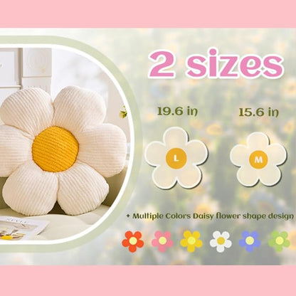 Flower Pillow, Yellow Throw Pillows Cute Daisy Decorative Pillow Cushion Seating Home Decorative for Bed, Sofa, Couch