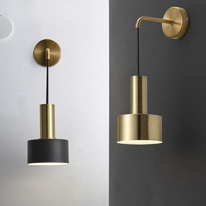 KEFA Battery Operated Wall Lights Indoor with Remote,2 Pieces of Bedroom Bedside Chandelier Gold Warm Light