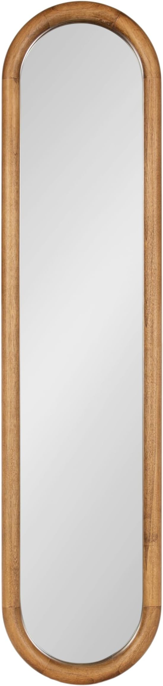 Kate and Laurel Talma Modern Slim Panel Wall Mirror, 9 x 36, Natural Wood, Transitional Narrow Mirror for Use as Versatile Entryway or Bedroom Wall Decor