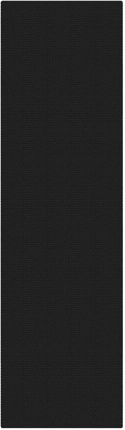 KOZYFLY Black 2x7 Washable Kitchen Runner Rug, Non Slip Runners for Hallway, Cotton Entryway Runner, Braided Floor Carpet for Entry, Kitchen, Bedside, Hall, Black/Dark Grey