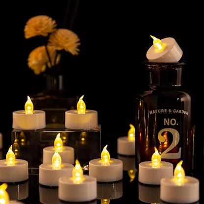 Nancia 150PACK Flameless LED Tea Lights, Warm Yellow, 200 Hours Battery-Powered, Ideal for Party, Wedding, Birthday, Home Decoration