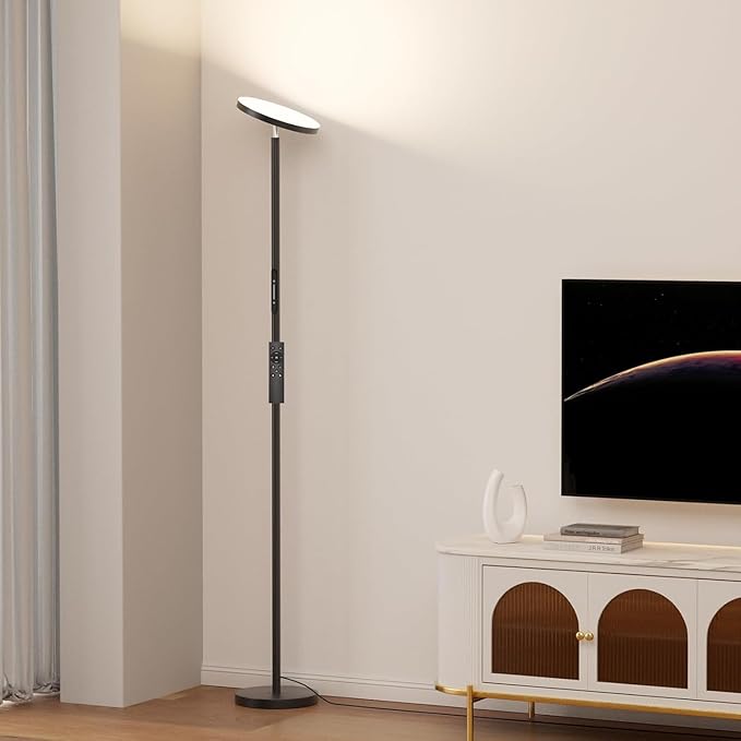 Super Bright LED Floor Lamp, Torchiere Floor Lamp with Remote & Touch Control, 4 Color Temps and 32W 3000LM, 69" Tall Standing Lamp with 350°Rotating Head, Dimmable Floor Lamps for Living Room Bedroom
