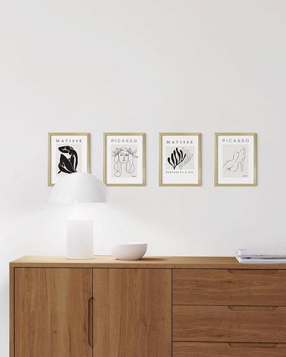 HAUS AND HUES 6x8 Gold Metal Picture Frames - 6x8 Frames Bulk - Features Premium Aluminum, Vertical Hanging, Easel Back for Tabletop, Home, Office (6x8 in, Gold, Set of 15)