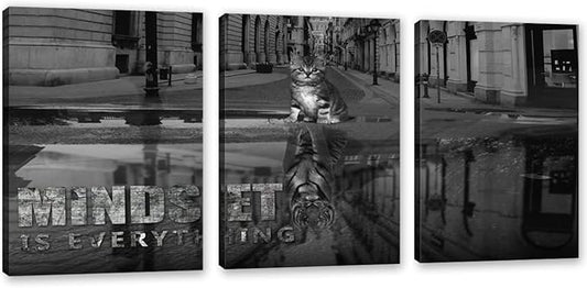 3 Panels Motivational Canvas Wall Art Inspirational Wall Art Entrepreneur Quotes Poster Print Artwork Painting Picture for Framed Home Decoration Living Room office bedroom 48" W x 24" H