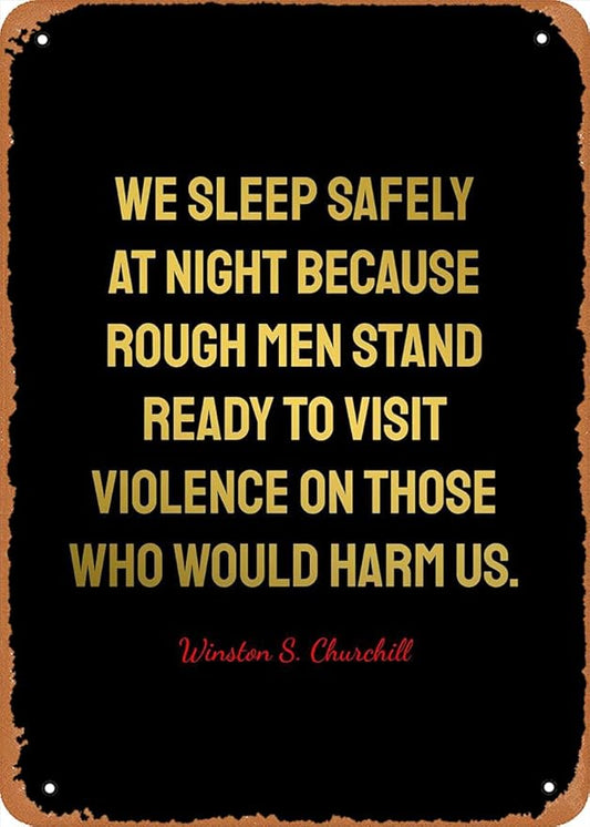 Winston Churchill Quotes Winston S Churchill Quotes Retro Vintage Decorative Metal Tin Sign 8X12 Inch, 8Inch*12Inch