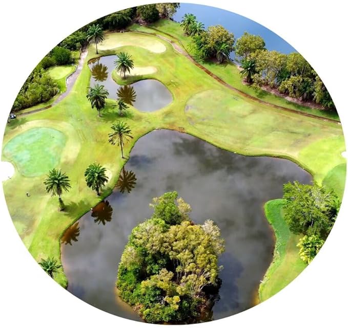 Golf Course Canvas Wall Art for Living Room Bedroom Bathroom Home Decorations Golf Course and Lake Picture Poster Prints Artwork Framed Ready to Hang(18''H x 24''W)