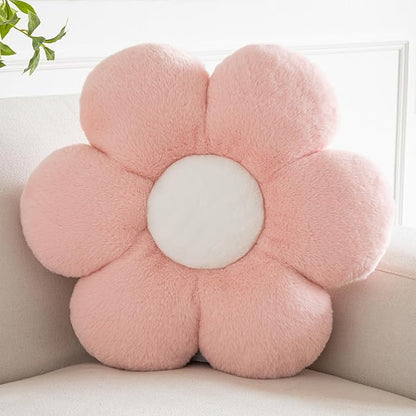 iashrk Flower Pillows, Decorative Pillows for Couch, Cute Daisy Pillow for Bed, Flower Shaped Decorative Throw Pillow Room Decor (Pink, 19.6 Inches)